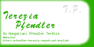 terezia pfendler business card